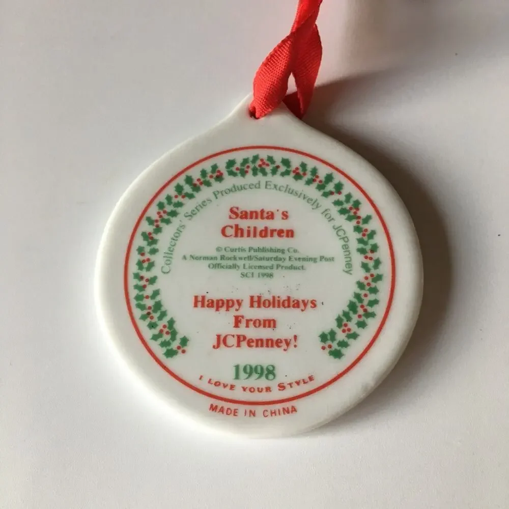 JCPenney 1998 Santa ornament, Christmas ornament